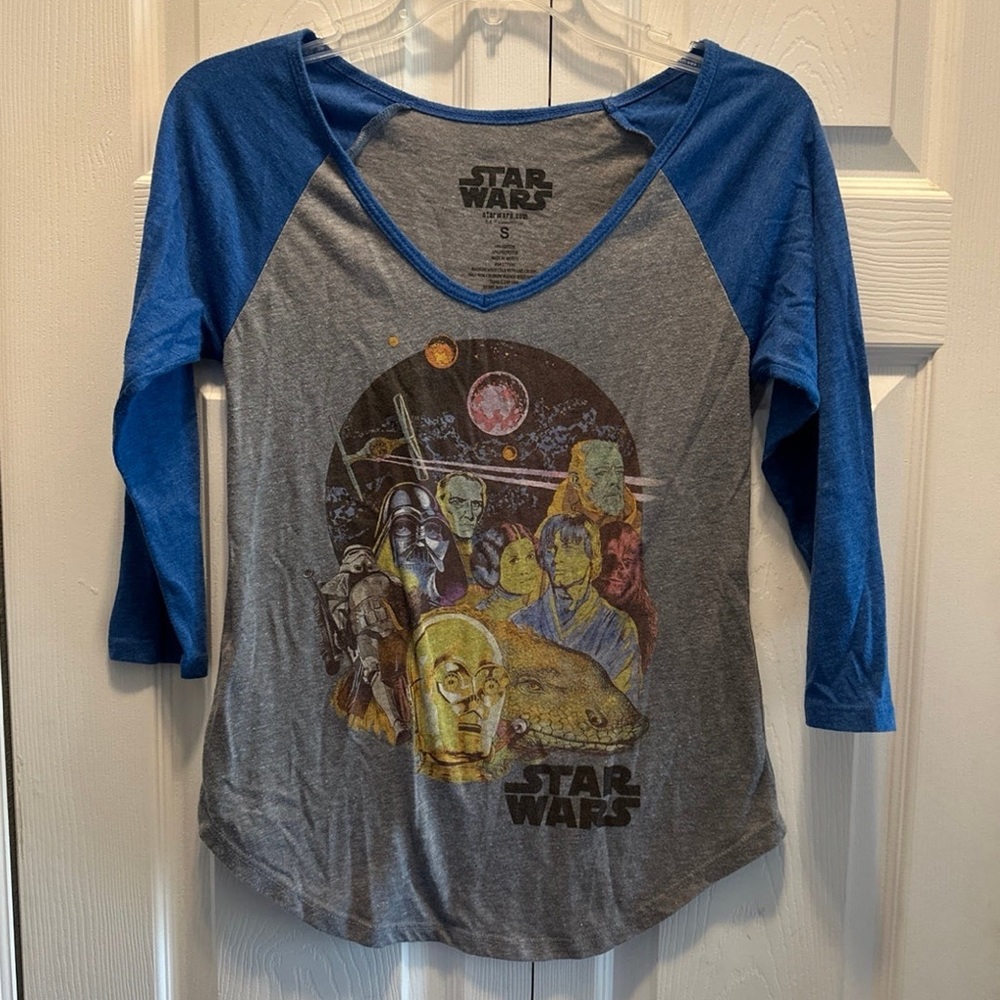 Star Wars women size small 3/4 sleeve shirt